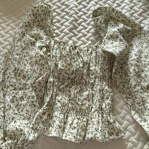 Reformation linen botanical top